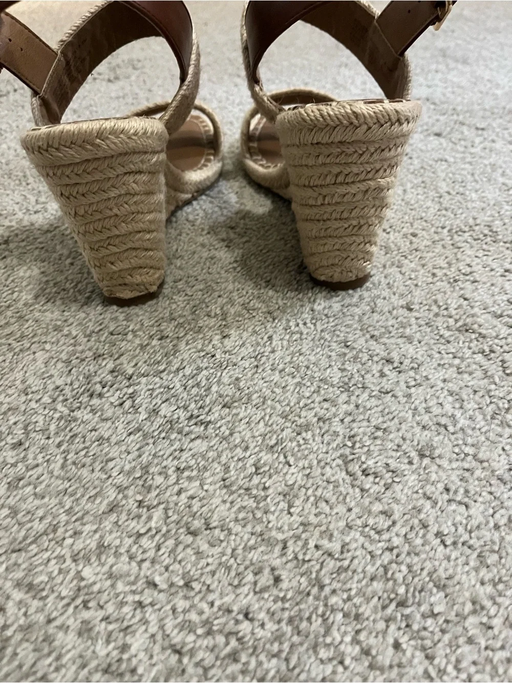 Steve Madden Braided Tan Espadrille Block Heel Sandals